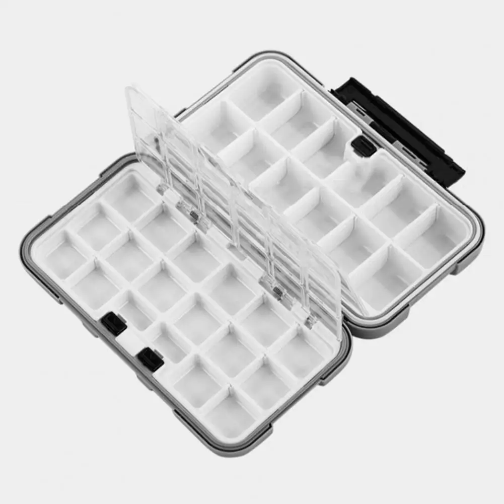 

Fishing Accessories Storage Box Waterproof Double-sided Fishing Tackle Box with Adjustable Dividers for Bait for Fishing