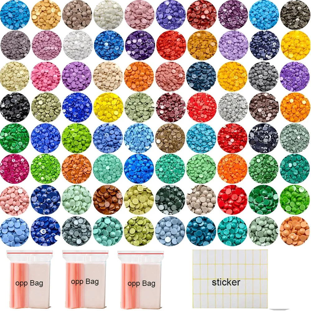 Diamond Drawing Tool DMC36 Color 60 Color Diamond Cube Round Diamond Bag Acrylic Diamond Bag Small Bag Set
