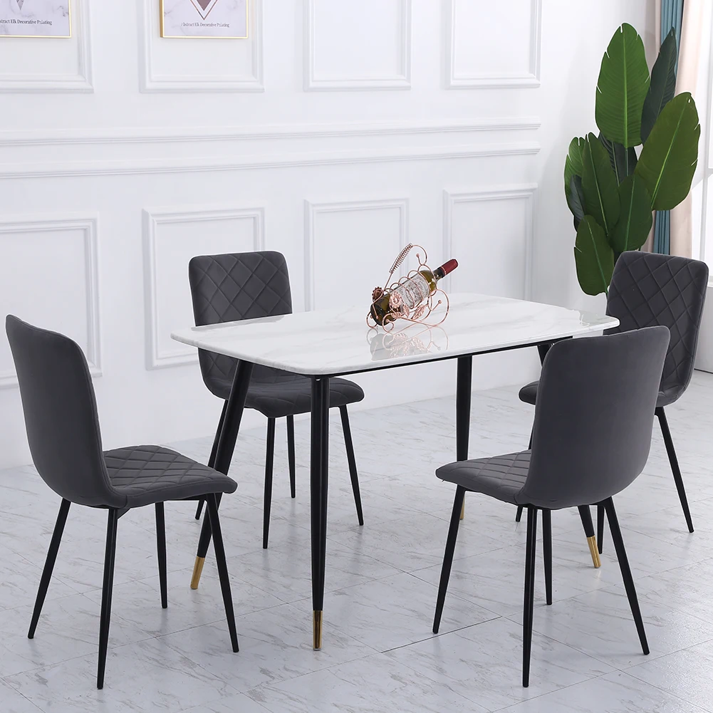 Set of 4 Modern Urban Style Armless Dining Chairs