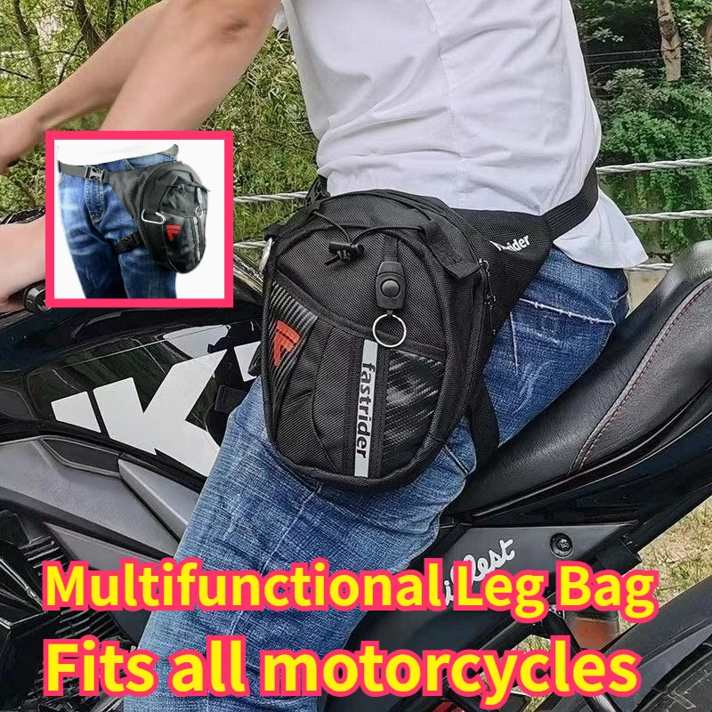 

Waterproof Reflective Motorcycle Waist Leg Bag Wear-resistant Expandable Outdoor Riding Bag 바이크 레그백