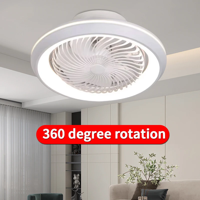 6-snelheden gesloten ronde ventilatorlamp met afstandsbediening, slaapkamerventilatorlicht, woonkamer slaapkamer eetkamer plafondlamp