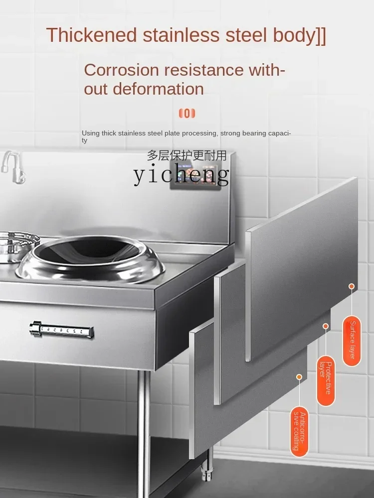 Concave Induction Cooker Fried Stove Fierce Fire Electromagnetic Stove High Power Restaurant Kitchen Equipment