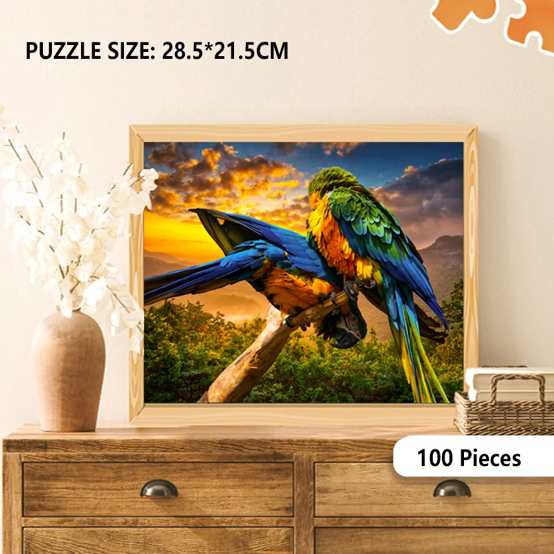 أحجية بانوراما حيوانات كرتونية ، تخفيف الضغط عن الببغاء ، تجميع الصور ، هدايا ألعاب تعليمية #4