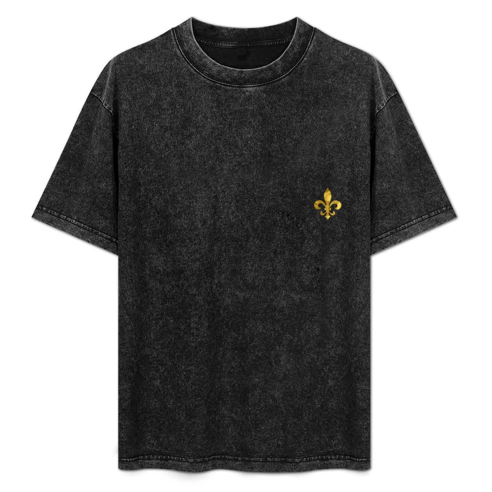 

Royal Golden Fleur De Lis T-Shirt Modern Style Print T-Shirt
