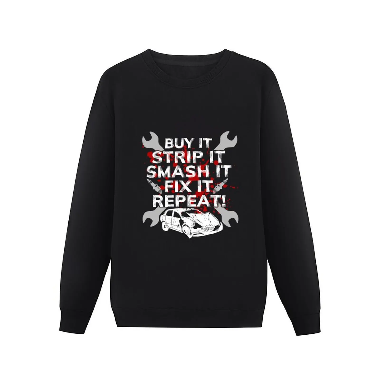 Smash it, Fix it, Repeat - Banger Racing Pullover Hoodie hooded shirt streetwear men korean style clothes new in sweatshirts