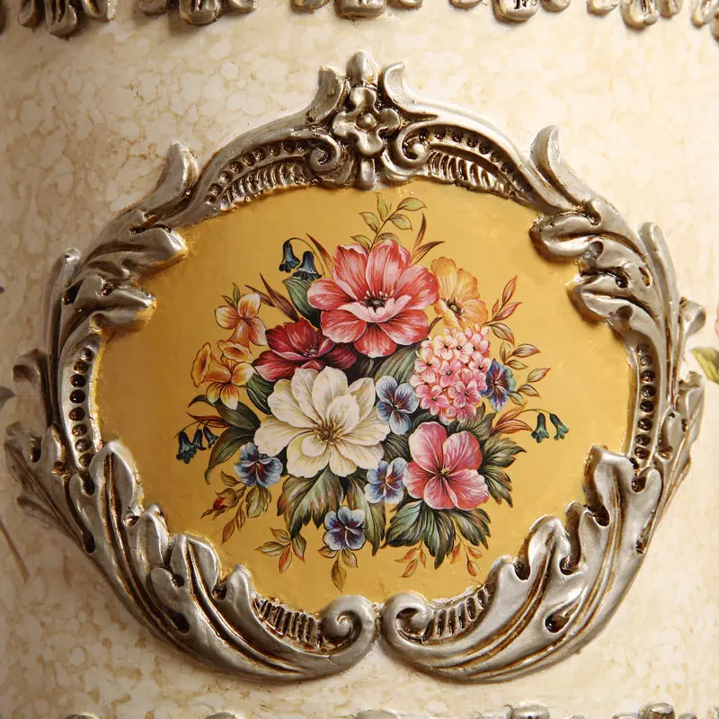 

Мусорное ведро в европейском стиле для гостиной, модное и креативное, роскошное ретро-вэдло из смолы для спальни, кофейного столика, ванной комнаты, кухни.