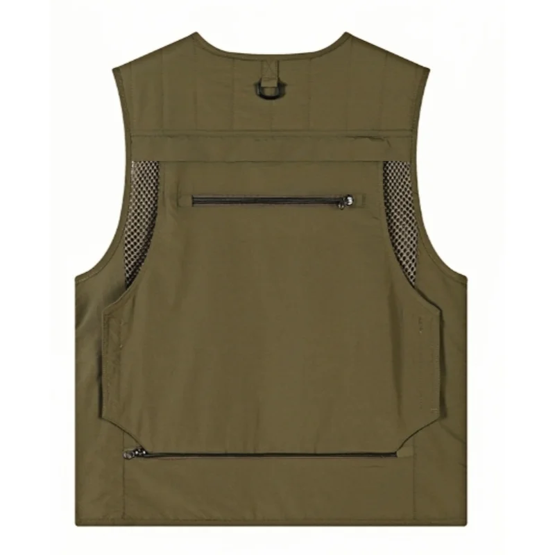 Summer Men Tactical Hiking Fishing Vest Multi-pocket Photographer Waistcoat Outdoor Leisure Male Thin Cargo Jacket Vests S-6XL