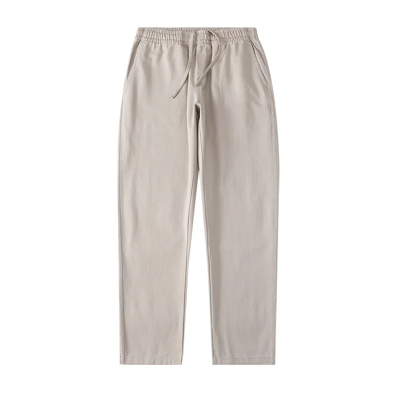 Pantaloni pull-on in twill di cotone Donna Uomo Pantaloni casual kaki Pantaloni unisex