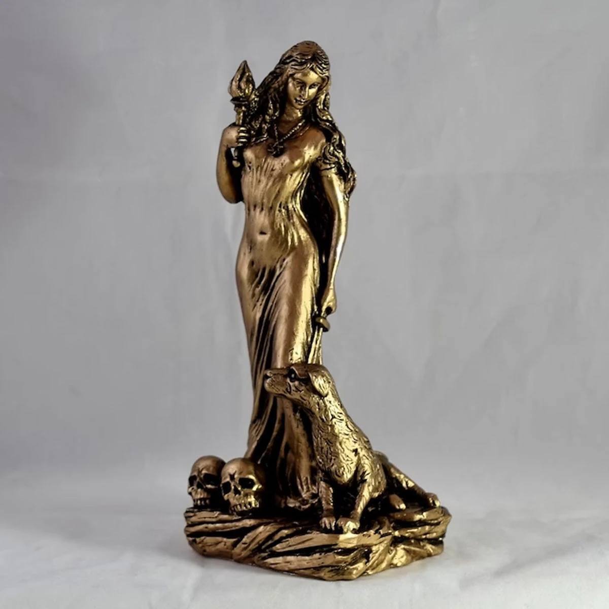 

Golden Magic Witch Goddess Statue Ornament Home Desktop Decor Collection Nice Art Work