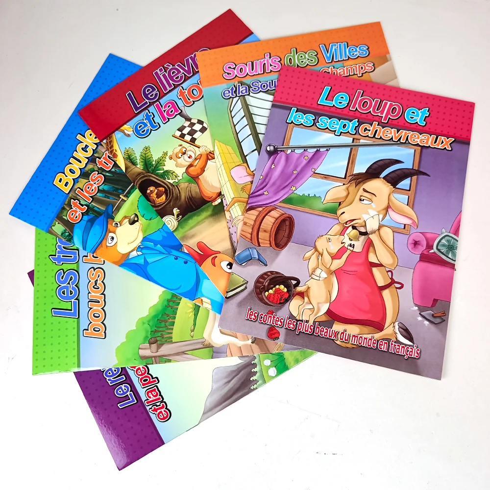 French 6pcs Children's Bedtime Book Interesting Fairy Tales Enriching Kid's Hearts Preschool Education Gift