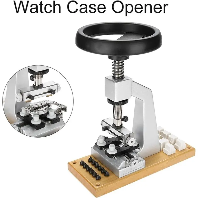 Bench Watch Case Opener With 6 Dy Tool Heads, Watch Case Opener, 5700 Wristwatch Back Opener Accessories Watchmaker Repair