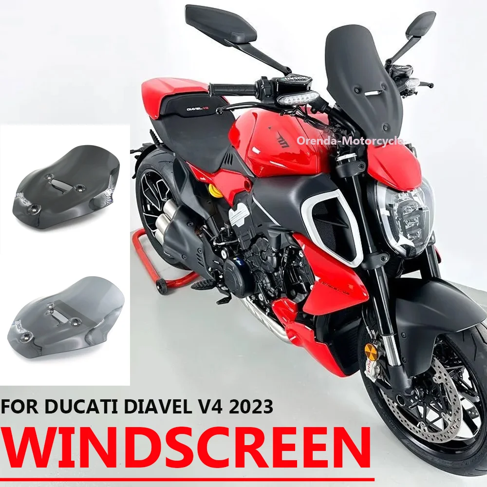 ドゥカティ-diavel-v4-2023-オートバイフロントガラスフェアリングフロントガラス空気風ディフレクター新しいアクセサリー
