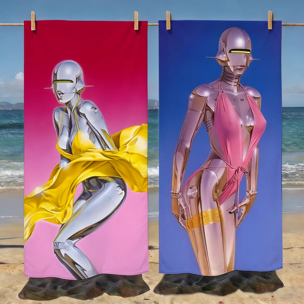 Art H-Hajime S-Sorayama Towel Soft Pool Gift For Travel Gym Shower Camping Quick Dry Sports Beach Towels