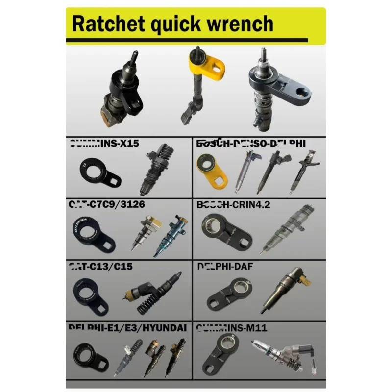 

Diesel Injector Nozzle Cap Tight Sleeve Install Disassembly Wrench Repair Tool for Bosch Denso Cummins Cat Delphi