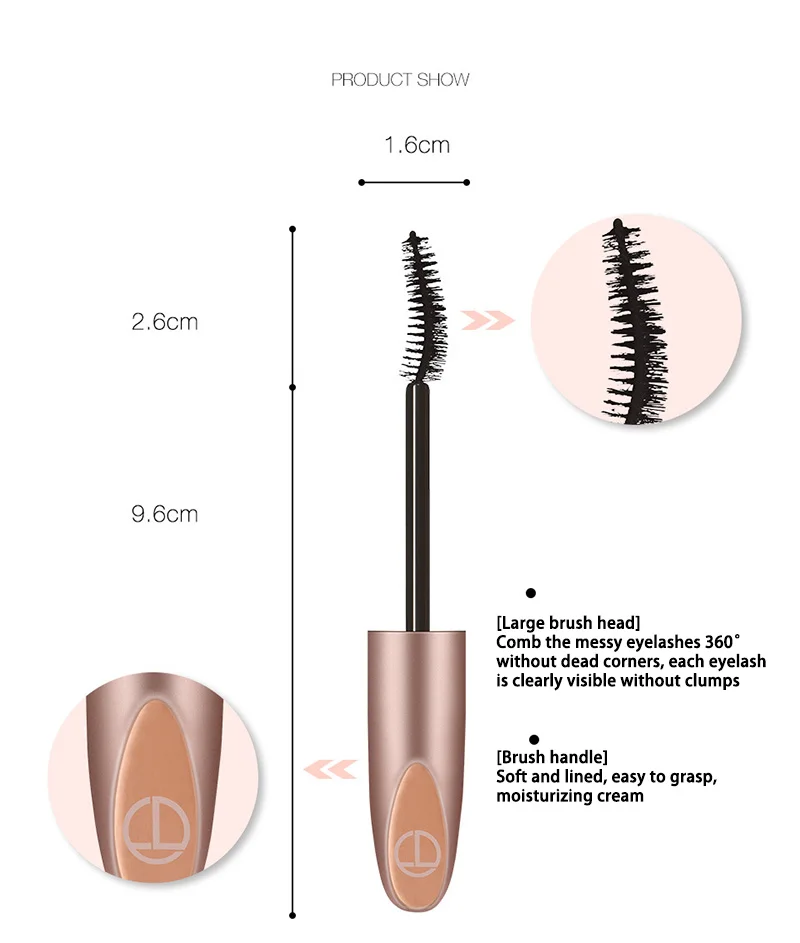 Gekrulde Dikke Zijde Mascara Wimper Verlenging Waterdichte Langdragende Zwarte Wimper Extensie Oog Schoonheid Make-Up Vrouwen Cosmetica