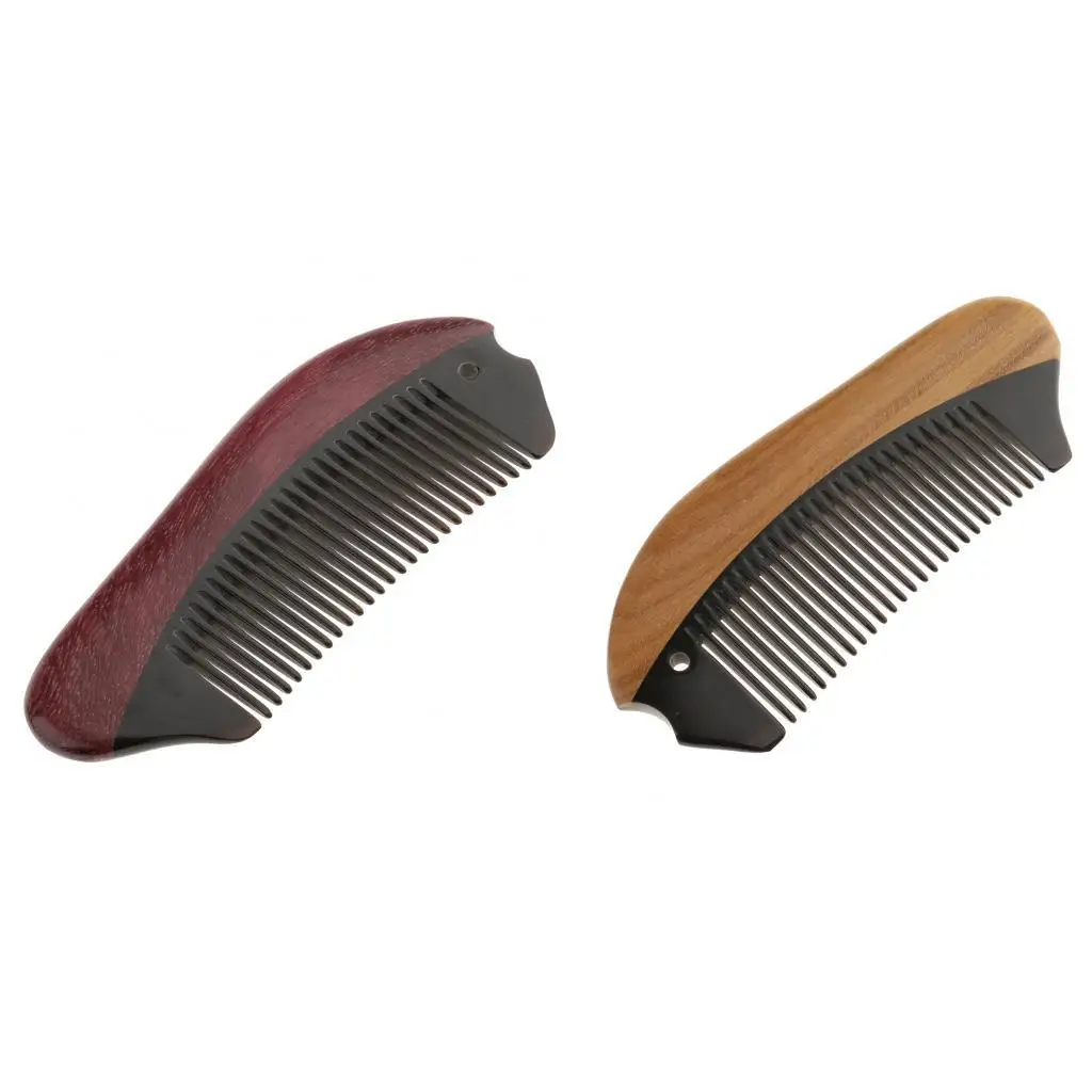 Natural Sandalwood Detangling Comb Wide Tooth Anti Frizz Hair Brush Gentle Wooden Comb for Healthy Hair