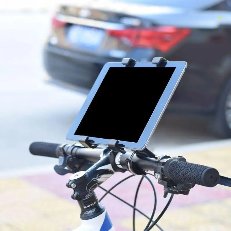 Bike Tablet Mount, Motorcycle Tablet Holder, Cycling Handlebar Tablet Clamp with 360 Rotation for 7-12