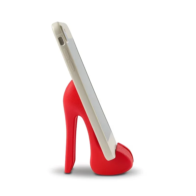 Red High-Heeled Shoe Phone Stand, Suitable for Office Desk Decoration And Creative Lazy Stand for Bedroom Bedside