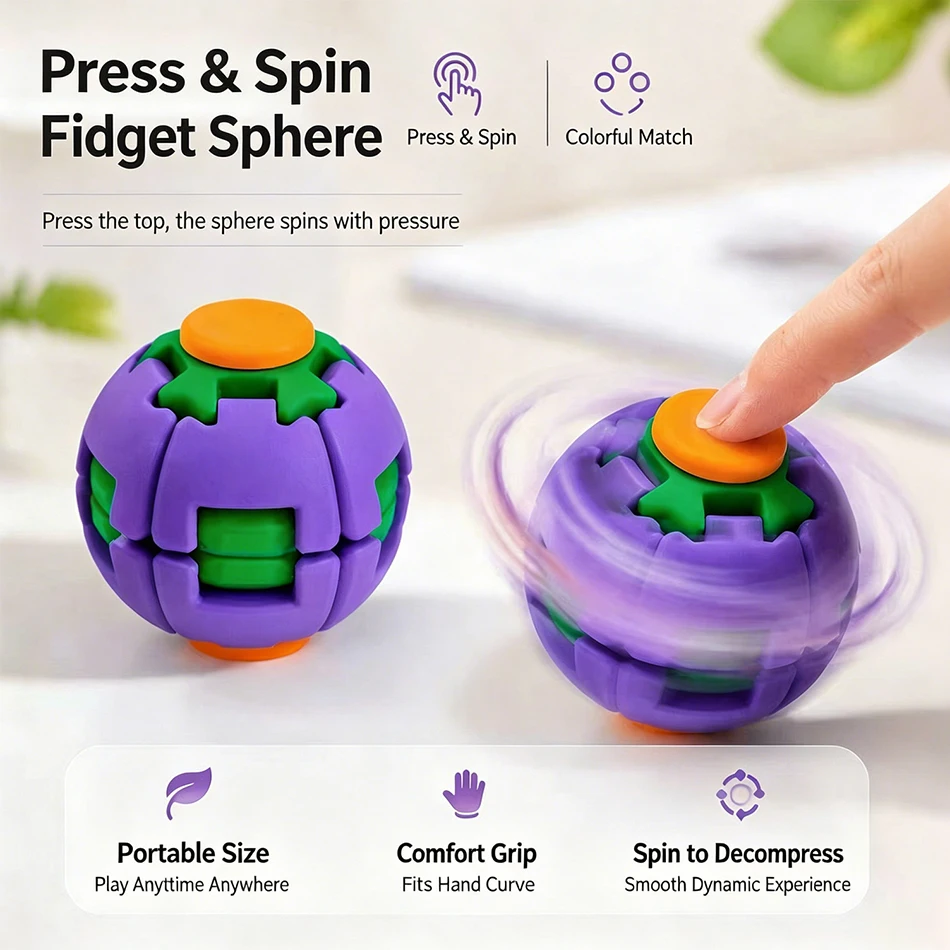 Bola Fidget Giratória Impressa - Desk Setup Gear avaliação e preço