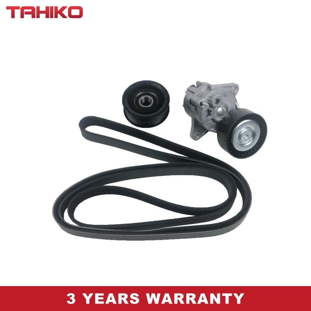V Ribbed Belt Pulley Kit Fit for Mercedes W202 C200 C220 W210 E55 AMG S210 E270