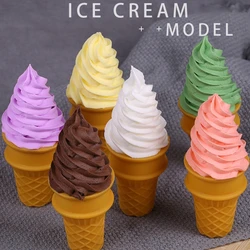 Colorful Realistic Fake Ice Cream Cone Window Display Model  Sweet Dessert Photo Props Kitchen Accessories Plastic Dropshipping