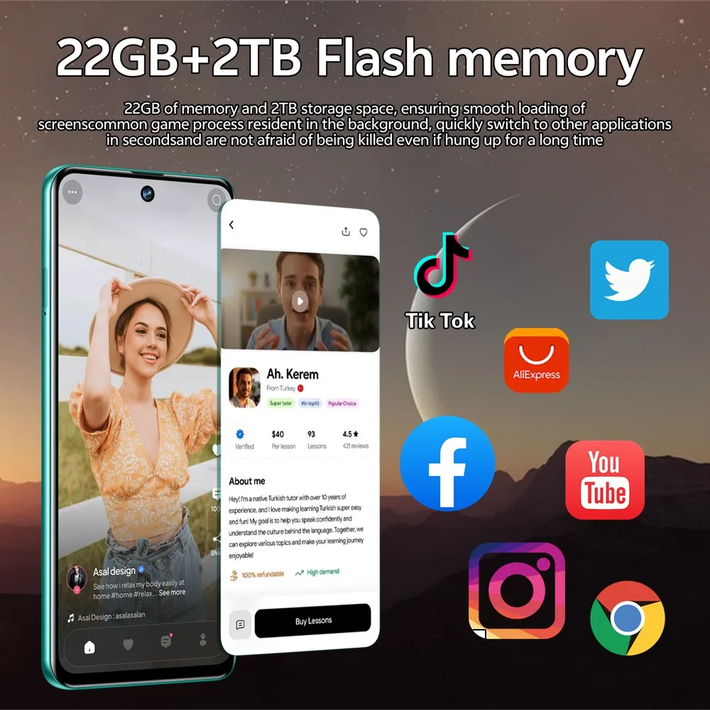K-Touch Mobile Phones M18 Pro Max Smartphone Android 15 Cell Phone 7.3 Inch Face Unlock 8000mAh Battery 5G Dual SIM 16+48MP Camera Global Version Cellphones