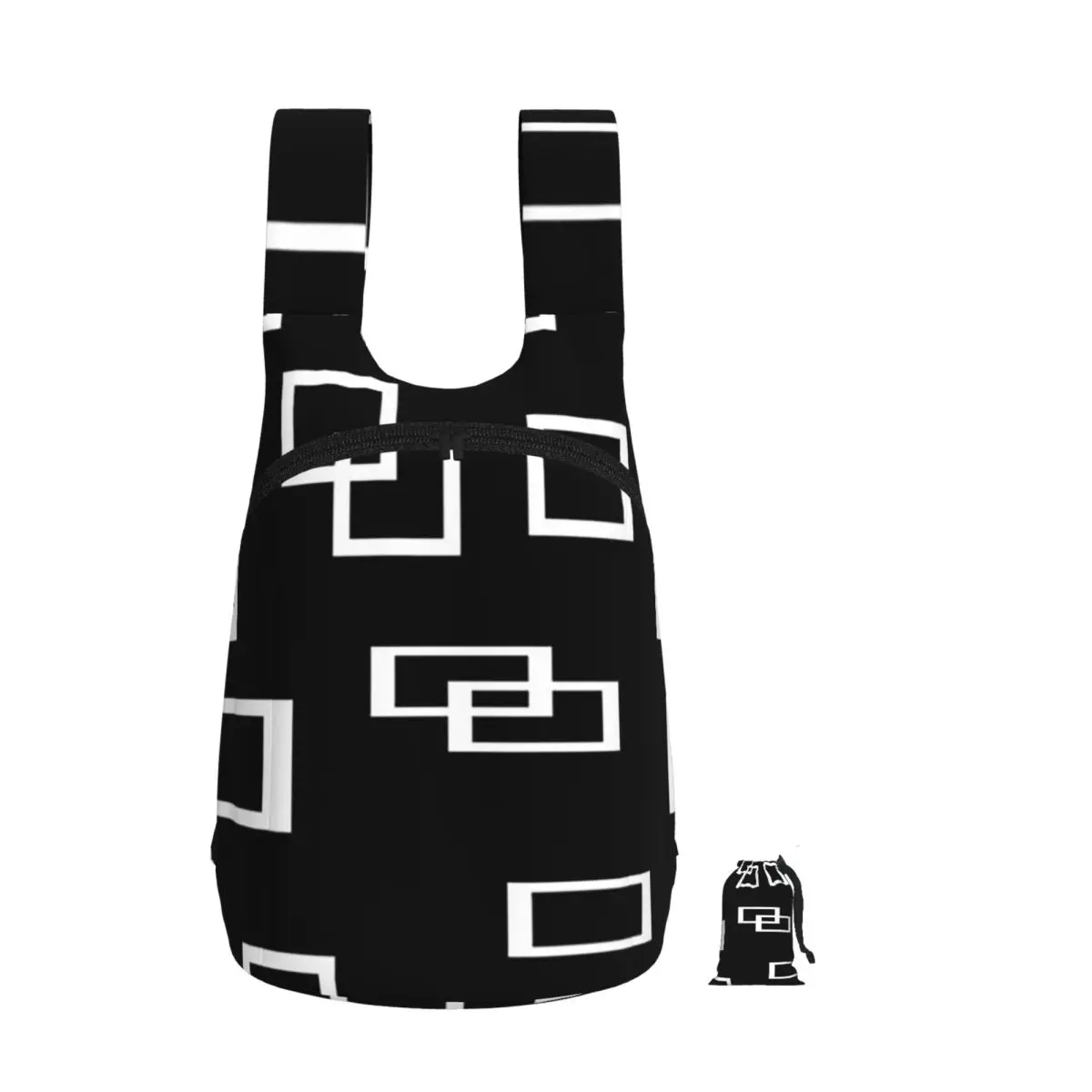 

Square And Rectangular Rings Backpack Student Storage BookBag Children School Bag Computer Shoulder Bags for Men Women