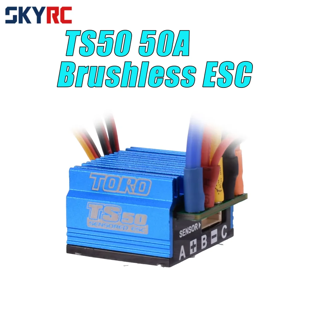 SKYRC TS50 50A Brushless Sensored ESC with 6V/2A BEC Support Sensor Sensorless Brushless Motor for 1/10 Buggy Touring Car