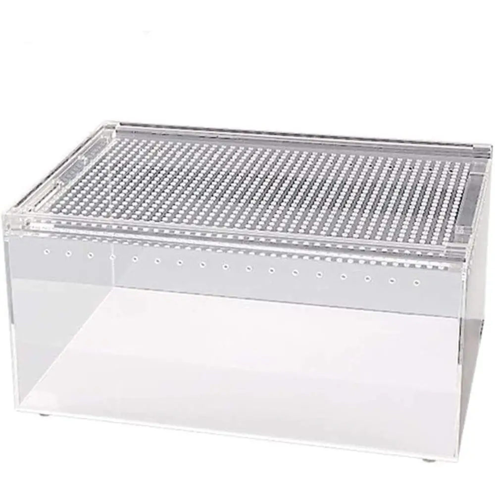 

Большой резервуар для амфибия-террариума для рептилий, акриловый ящик для кормления черепахи для рептилий, ящик для разведения рептилий-черепаха, ящерица, амфибий насекомое