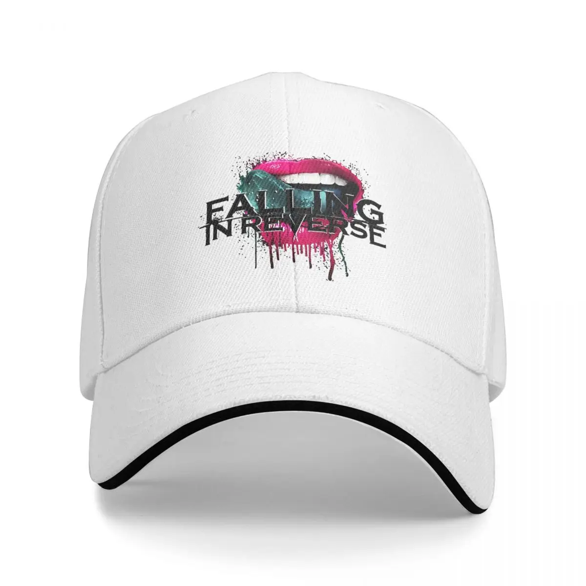 Rock Falling In Reverse Baseball Cap Vintage Music Sandwich Cap for Men Women Breathable Sun Cap Travel Gift