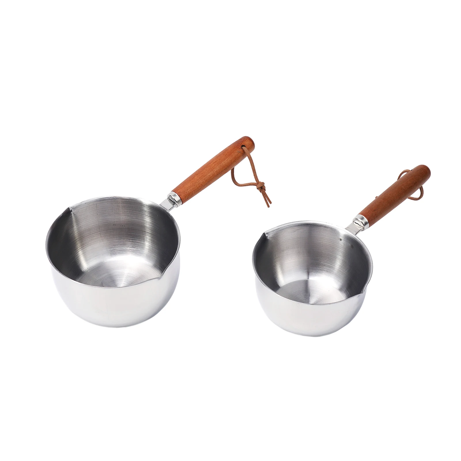 Hot Oil Pan Hot Sauce Small Flat-bottomed Milk Pot Cooking Butter Melting Pot Stainless Steel Cookware 150ML 300ML 500ML