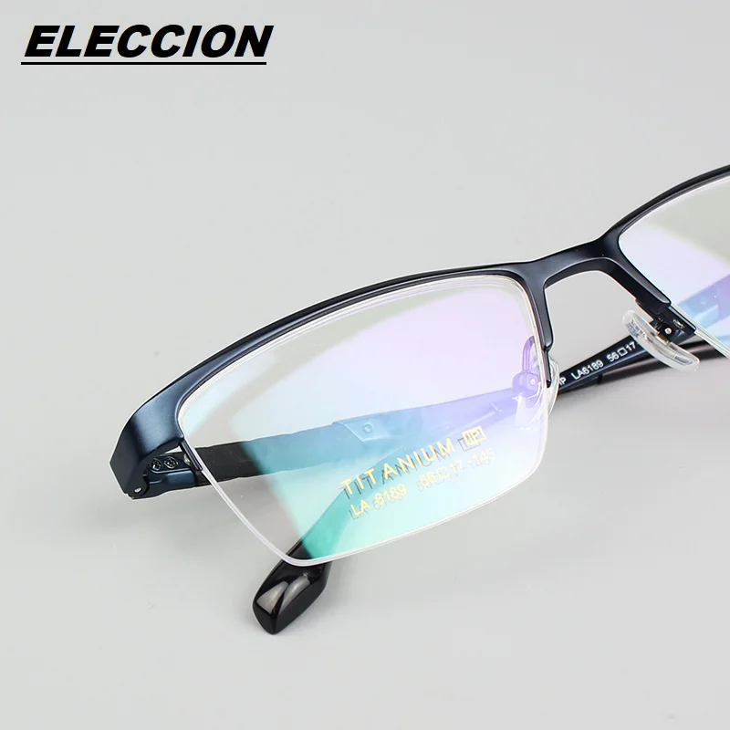 ELECCION Japanese Brand Designer Glasses Frame Men 2024 New High Quality Pure Titanium Eyeglass Frames Semi Rim Square Eyewear