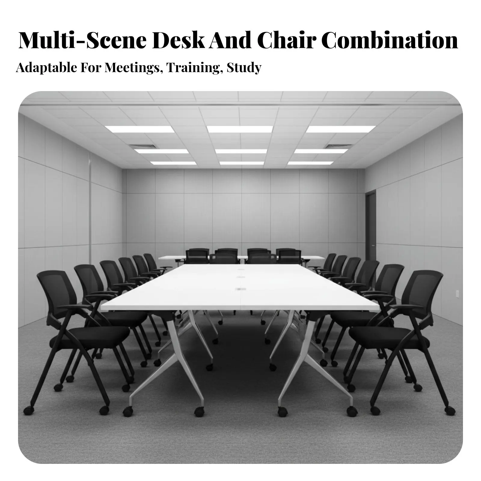 Picture 5: Folding-Top Mobile Table Foldable Mobile Nesting Table With Casters Easy Storage for Educators, Event Organizers, Classroom
