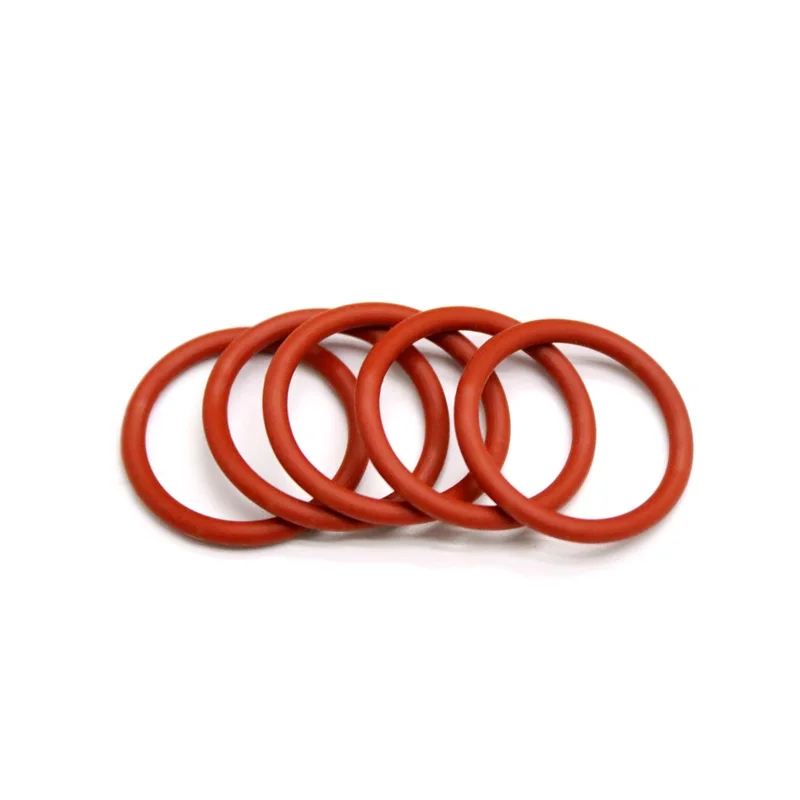 CS 1/1.5/2/2.4/3mm OD 4 ~ 50mm VMQ guarnizioni O-Ring in Silicone rosso per uso alimentare impermeabili e resistenti al calore