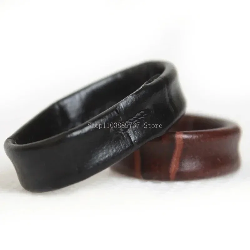 2Pcs Leather Watchband Keeper Loop Buckle Strap Locker Rings Black Brown Holder Loop Bracelet Retainer 16/18/19/20/21/22/23/26mm