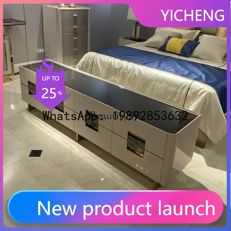 

QQ 09z.Simple light luxury living room TV cabinet Hong Kong-style suite model room audio-visual cabinet