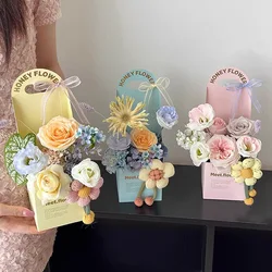 Creative Hand-folded Folded Flower Box Flower Gift Box For Bridal Florist Gift Packing Box Valentines Day Crafts Party