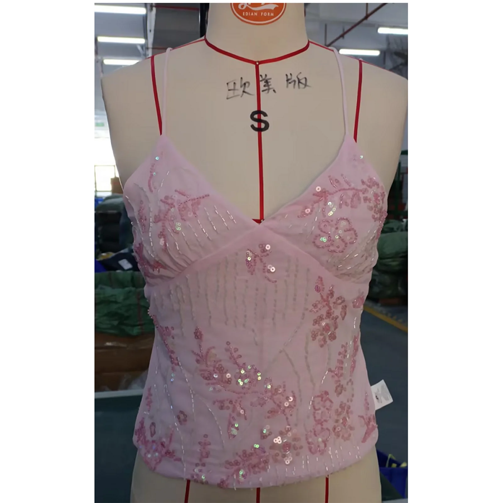 Women Boho Sexy Sequin Sparkle Halter Crop Tops Sleeveless Backless Bandage Cami Tank Tops Y2k Coquette Camisole Club Party image 6