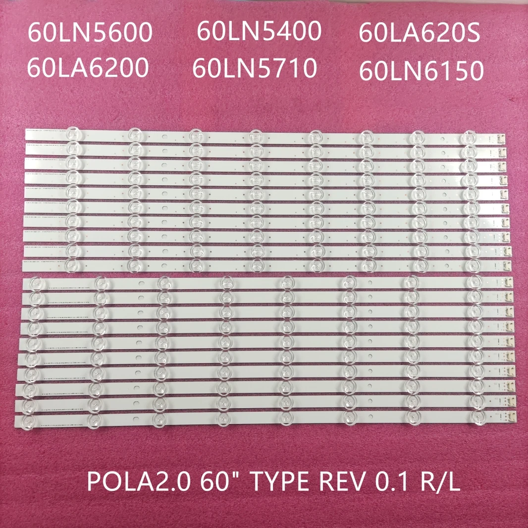 20 Stks/set Led Backlight Strip Voor Pola 2.0 60 Inch 60ln5710 60ln5400 60ln5600 60la 620S 60la6200 60ln5710 60ln5758 HC600DUD-SLFP1