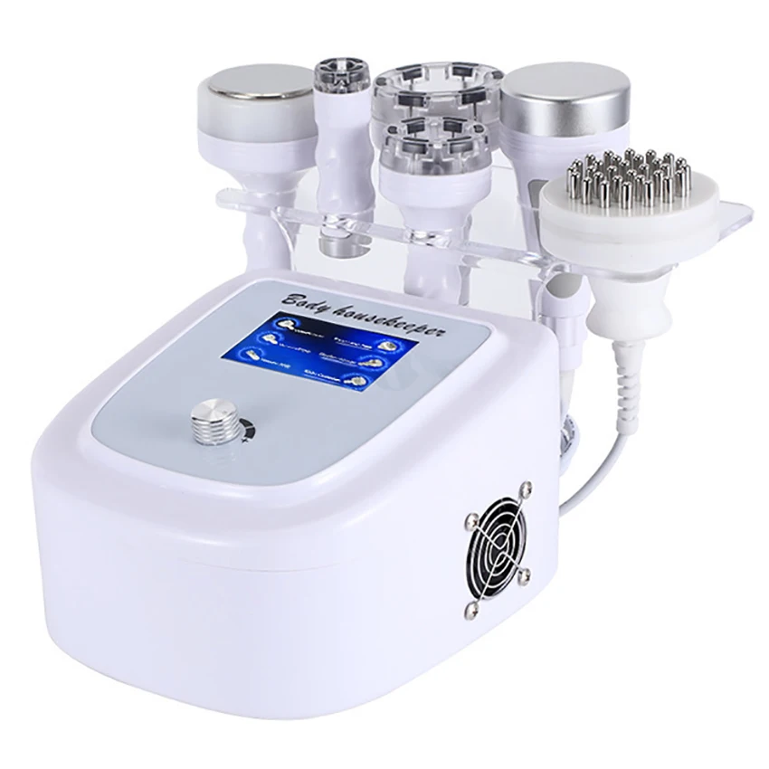 

6 IN 1 Ultrasonic Cavitation Machine 80K RF Face Skin Anti Cellulite Vacuum Massage Face Tightening Body Slimming Machine