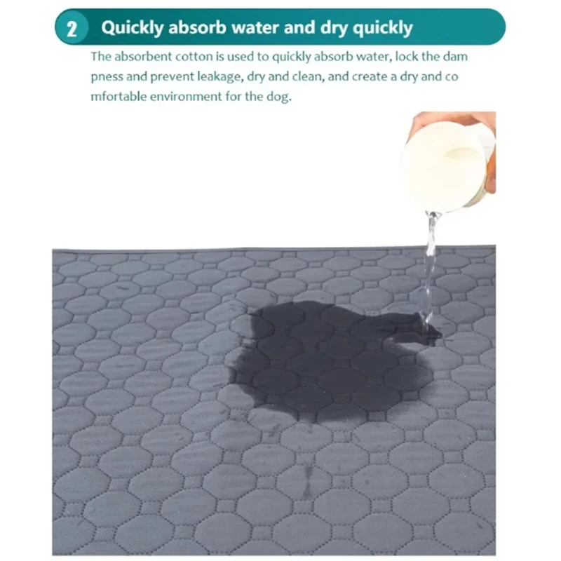 Wiederverwendbare Hundekotmatte, waschbare, rutschfeste Haustiermatte, Welpentrainingsmatte, Urinmatte für Haustiere, Autositzbezug – Detail 6