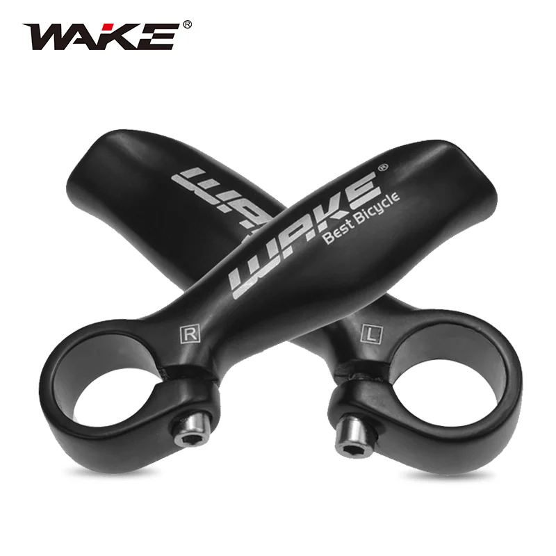 Wake Bike Bicycle Accessories Mountain Road Small Auxiliary Handlebar Vice Bar Ends Horn Aluminum Alloy for MTB BMX Cycling