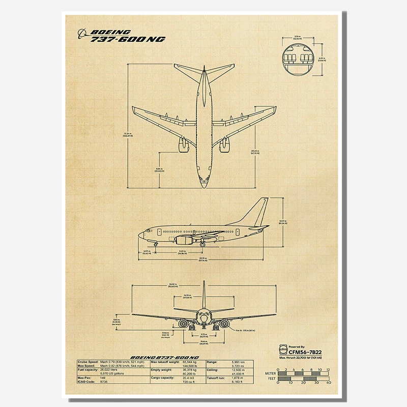 الخطوط الجوية الشهيرة بوينغ 737/777/787 الملصقات كرافت ورقة اللوحة جدار الفن طائرة طائرة طائرة صور لغرفة ديكور المنزل