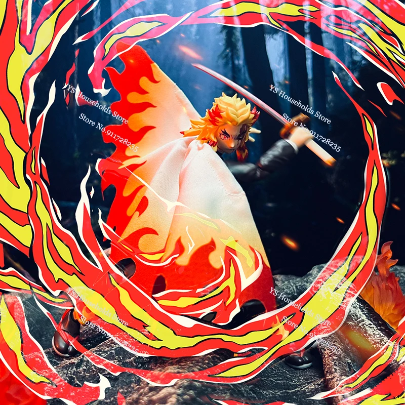 1/12 Rengoku Kyoujurou 애니메이션 피규어 미니 빨간색 흰색 망토 장난감 의류 액세서리 6 "Demon Slayer Shf Figma BUZZmod Soldier