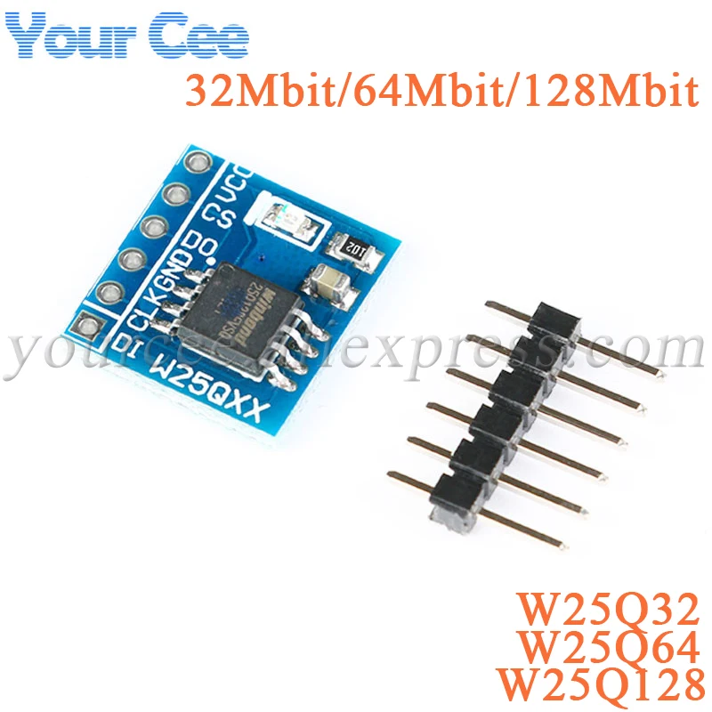 W25Q32 W25Q64 W25Q12 Flash Storage Module 8 32Mbit 64Mbit 128Mbit Flash SPI Interface Control Module