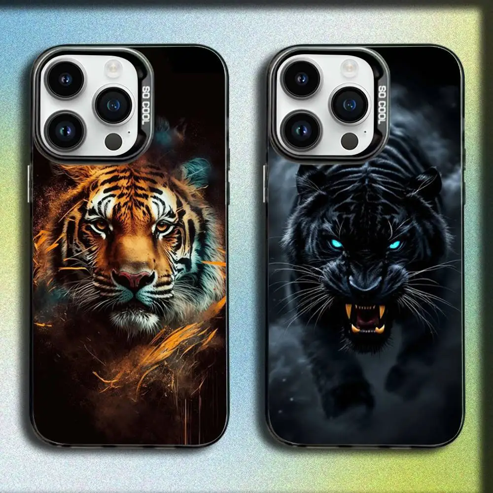 Animal Panthera tigris Phone Case For iPhone 17,16,15,14,13,12,11,Pro,Max,Plus,E,SE4,Air,Mini Black IMD Box #1