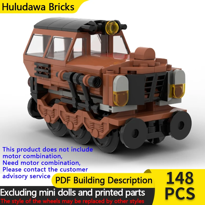 

City Car Model MOC Building Bricks B0-W5 MK1 Orange Diesel Train Modular Technology Children Holiday Gifts Assemble Toys Suit