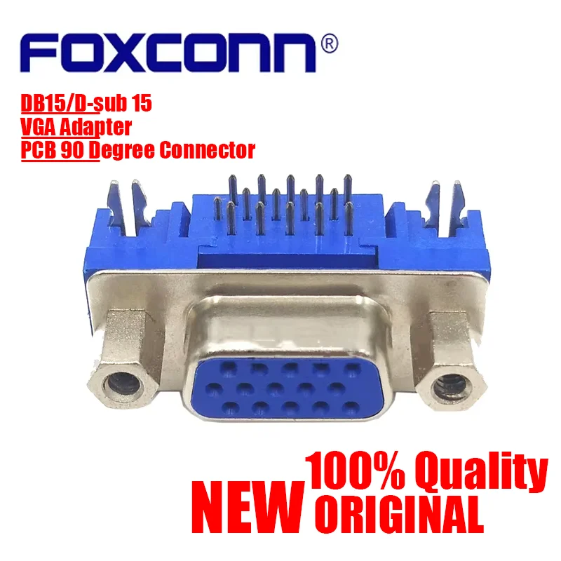 

Foxconn DB15 DR15 3 ряда VGA-матрицы 15PIN 5,08 мм печатная плата 90 градусов D Sub-гнездовой разъем DB15 Разъем VGA адаптер
