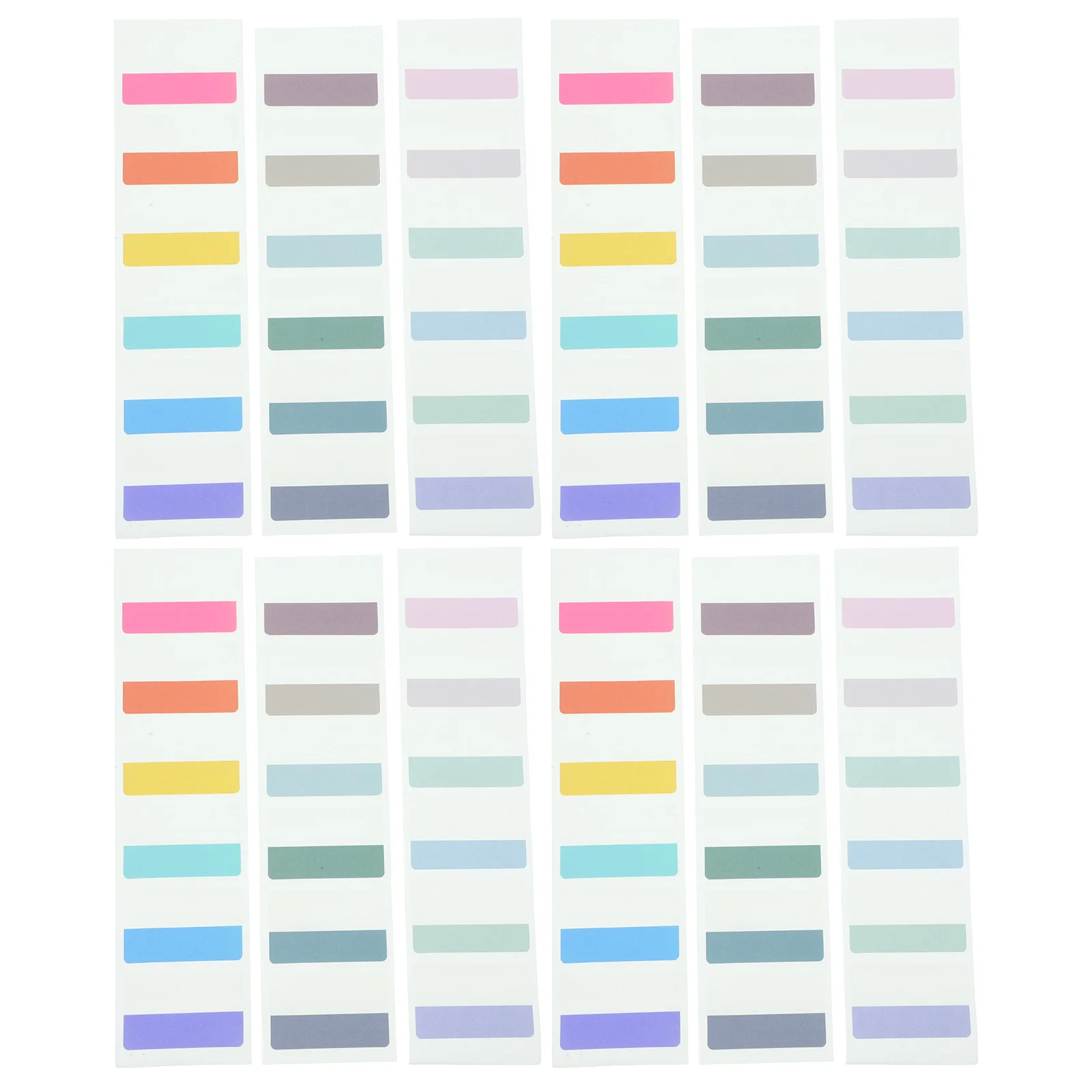 180pcs Copper Plate Stickers Transparent Colorful Book Tabs Reading Practical Page Markers Notebook Folder Pastel Student