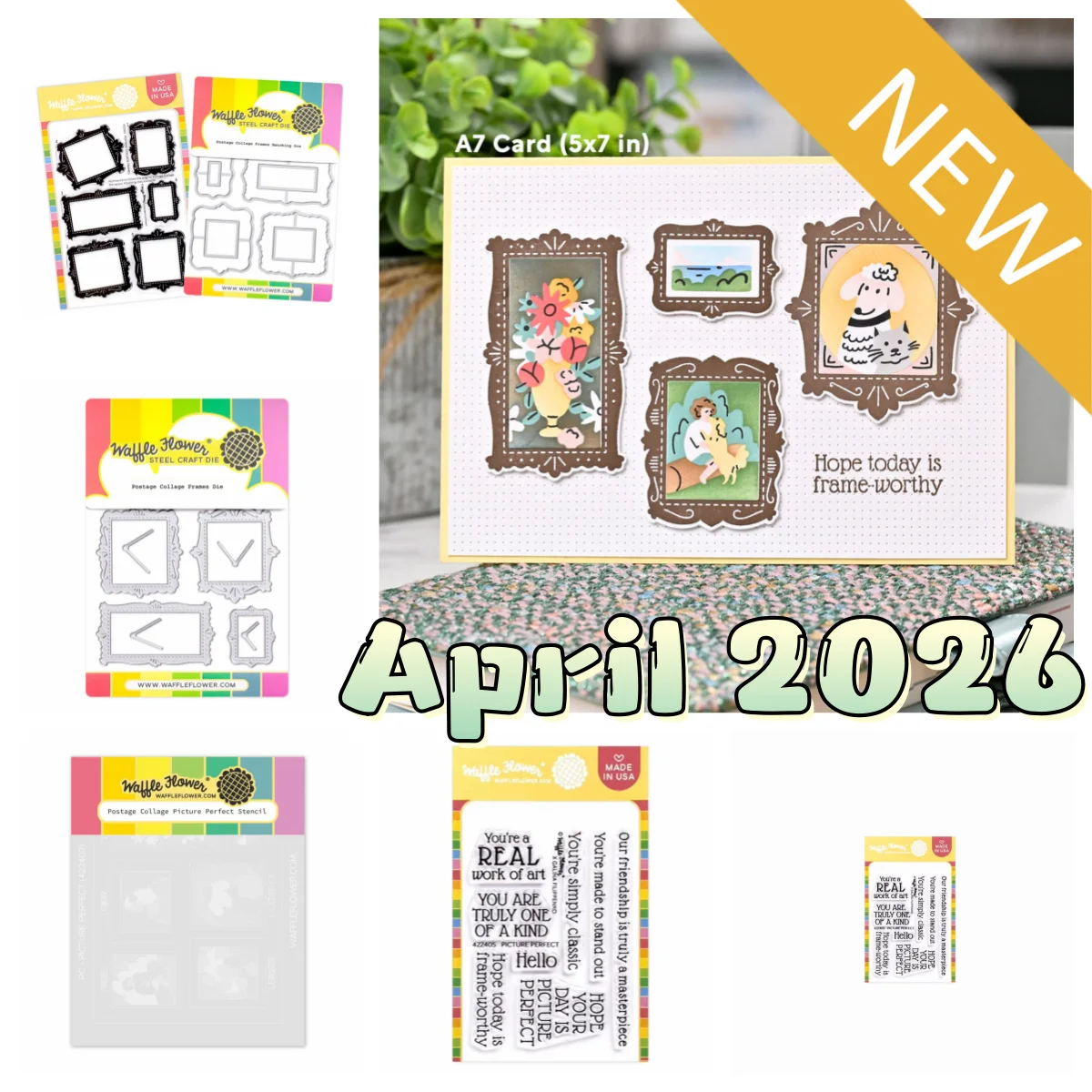 

April 2026 Metal Cutting Dies Clear Stamps Layering Stencil for DIY Greeting Card Making Scrapbooking Craft Paper Decoration